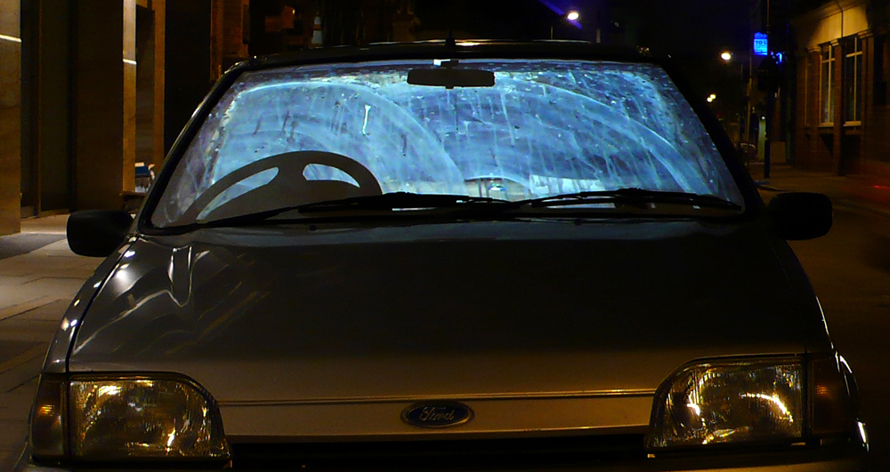 windscreen paintings Pay and Display, Waterloo, 2008 