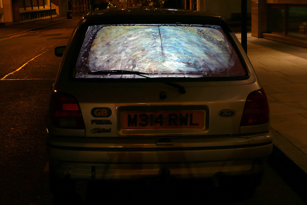 windscreen paintings Pay and Display, Waterloo, 2008 